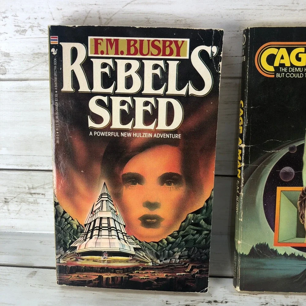 F.M. Busby Sci-Fi Paperback Lot Rebels Seed Cage a Man Zelde MTana Vintage